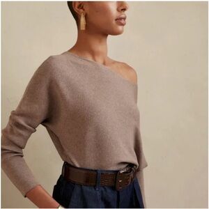 Banana Republic Off-Shoulder Ribbed Sweater